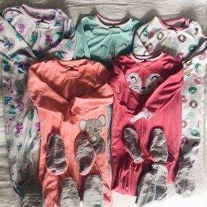 Carter’s | Bundle of 5 fleece footed pajamas